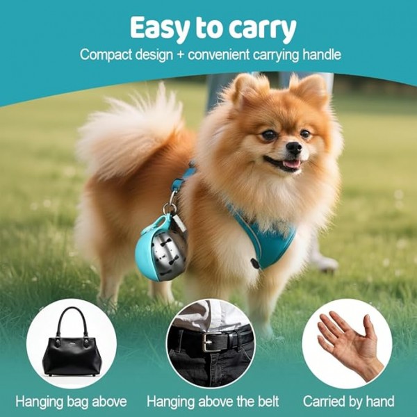 Rubeku Dog Bottle Multi Functional & Stainless Steel (Pink)