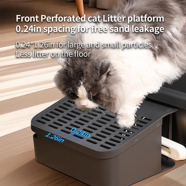 Rubeku Litter Box Stainless Steel White