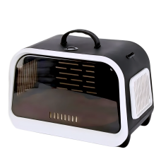 Rubeku Pet Carrier Flight Case w/Thermometer Black