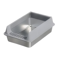 Rubeku Cat Litter Box Stainless Steel Grey Rubeku Cat Litter Box Stainless Steel Grey