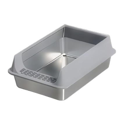 Rubeku Cat Litter Box Stainless Steel Grey