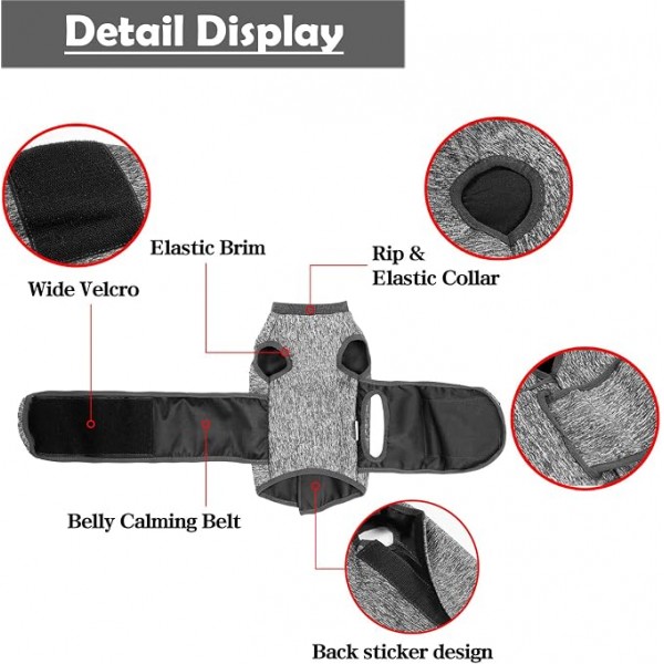 Rubeku Cat Clothes Thunder Anxiety Calming Vest L