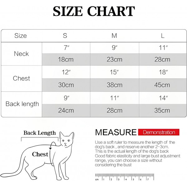 Rubeku Cat Clothes Thunder Anxiety Calming Vest L