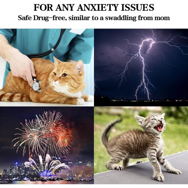Rubeku Cat Clothes Thunder Anxiety Calming Vest L