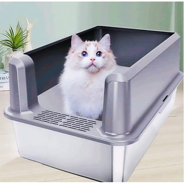 Rubeku Cat Litter Box Heightening Fence Grey