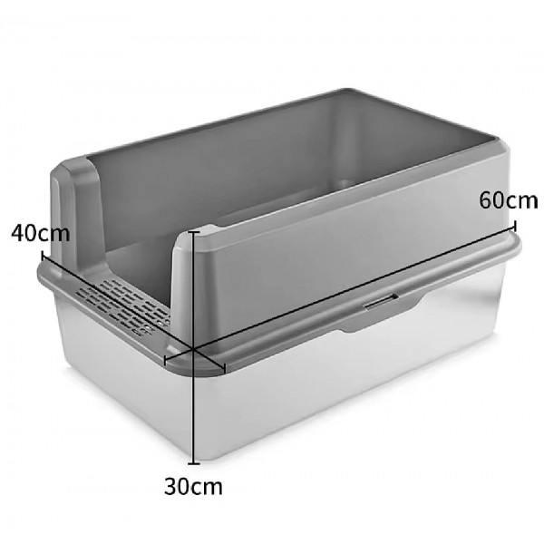 Rubeku Cat Litter Box Heightening Fence Grey