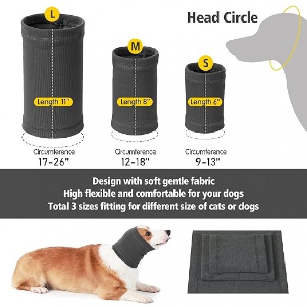 Rubeku Dog Soft Head Cover Calming Warmer L