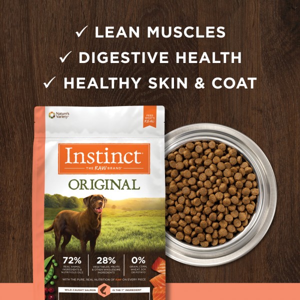 Instinct Original Grain-Free Recipe With Real Salmon Dog Dry Food 20lb