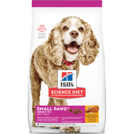 Science Diet Adult 11+ Small Paws Chicken Meal Barley & Brown Rice Recipe Dog Dry Food 2.04kg