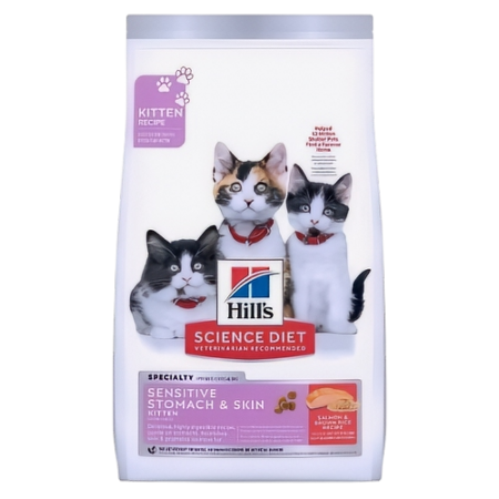 Science Diet Feline Sensitive Stomach & Skin Salmon & Rice Kitten 3.5lb
