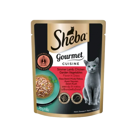 Sheba Gourmet Pouch Lamb Chicken & Vegetables 70g