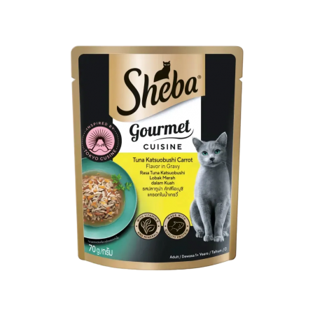 Sheba Gourmet Pouch Tuna Katsuobushi Carrot 70g