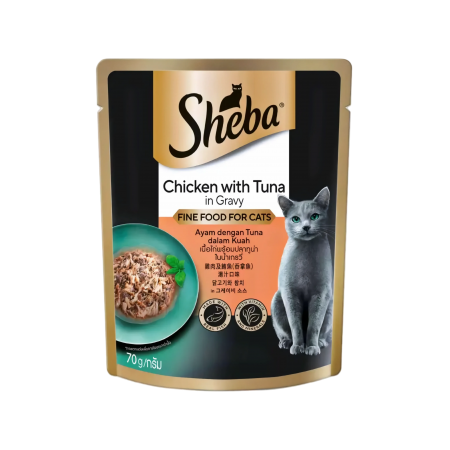 Sheba Pouch Chicken & Tuna in Gravy 70g