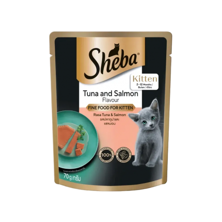 Sheba Pouch Tuna Salmon Kitten 70g