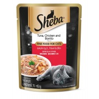 Sheba Pouch Tuna & Chicken w/ Bonito 70g (24packs)