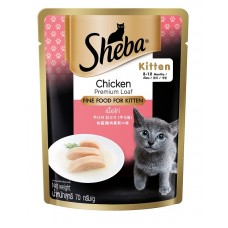 Sheba Pouch for Kitten Chicken Premium Loaf 70g