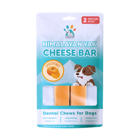 Singapaw Dog Treats Himalayan Yak Cheese Bar Pumpkin Medium 130g