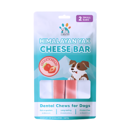 Singapaw Dog Treats Himalayan Yak Cheese Bar Strawberry Small 60g