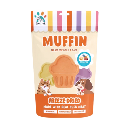 Singapaw Pet Treat Freeze-Dried Muffin Assorted 100g (2 packs)