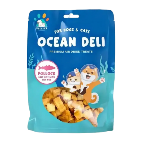 Singapaw Pet Treats Ocean Deli Pollock Fish Roe Soft Bite 70g (2 packs)