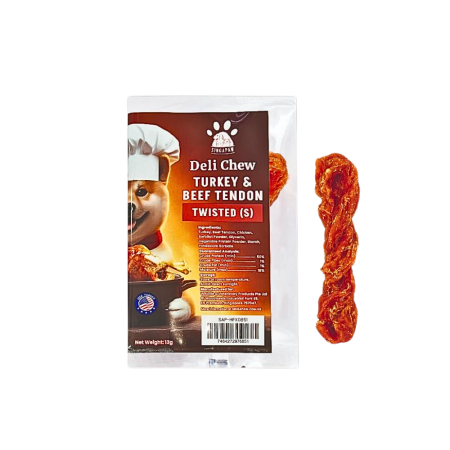 Singapaw Dog Chew Turkey &  Beef Tendon Twisted (S) x5