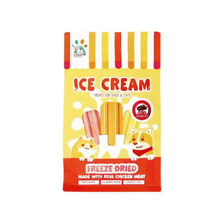 Singapaw Pet Treat Freeze-Dried Ice Cream Beef & Cranberry 48g