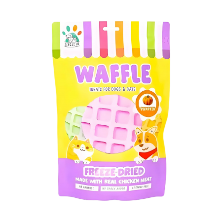 Singapaw Pet Treat Freeze-Dried Waffle Pumpkin 120g