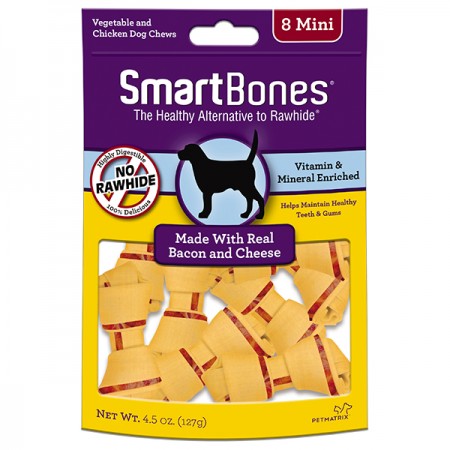 SmartBones Bacon and Cheese Mini Dog Chews 127g (8pcs)