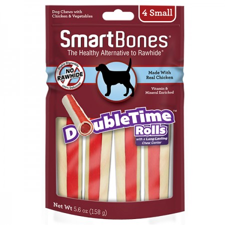 SmartBones Chicken DoubleTime Rolls Small Dog Chews 158g (4pcs)