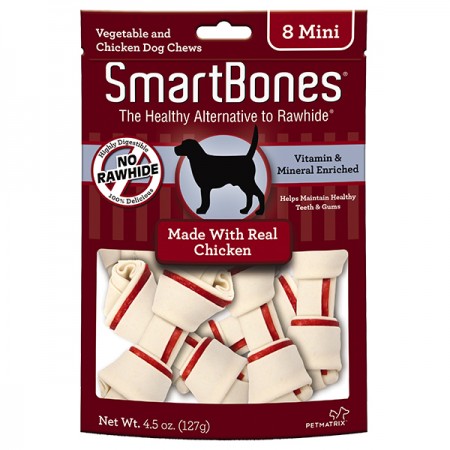 SmartBones Chicken Mini Dog Chews 127g (8pcs)