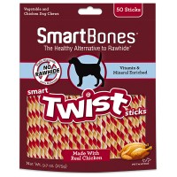 SmartBones Chicken Smart Twist Sticks Dog Chews 275g (50 sticks)