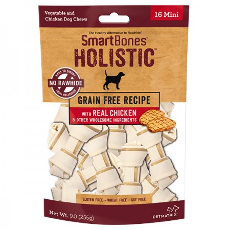 SmartBones Holistic Grain Free Chicken Mini Dog Chews 255g (16pcs)