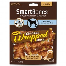 SmartBones Peanut Butter Chicken Wrapped Sticks Mini Dog Chews 188g (15 sticks)