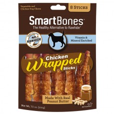 SmartBones Peanut Butter Chicken Wrapped Sticks Regular Dog Chews 200g (8 sticks)