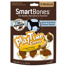 SmartBones Peanut Butter PlayTime Medium Dog Chews 150g (5pcs)