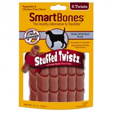 SmartBones Pork Stuffed Twistz Dog Chews 195g (6pcs)