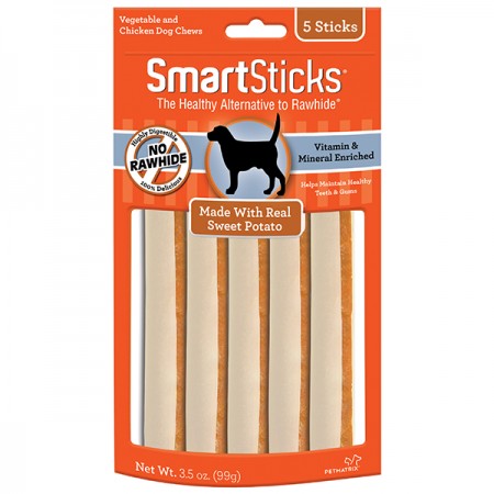 SmartBones Sweet Potato SmartSticks Dog Chews 99g (5 sticks)