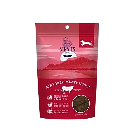 Straits Pets Dog Treat Air Dried Meaty Jerky Beef 100g