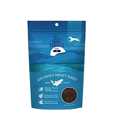 Straits Pets Dog Treat Air Dried Meaty Jerky Fish 100g