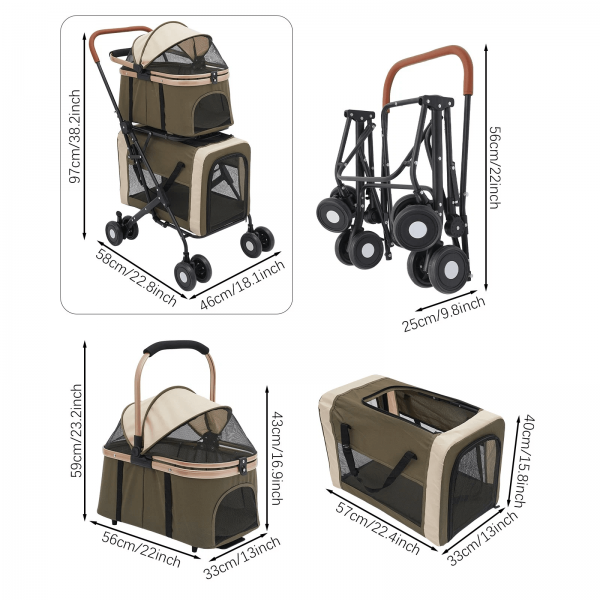 Rubeku Stroller Brown