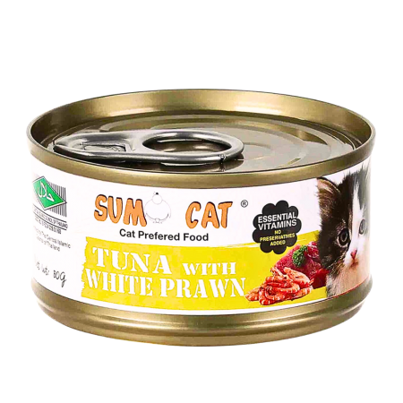 Sumo Cat Canned Food Tuna w/White Prawn 80g