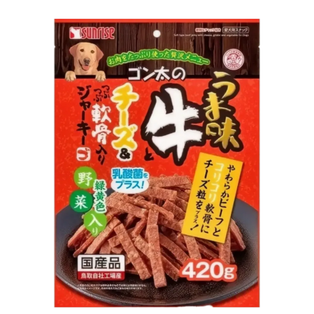 Sunrise Dog Treats Gonta's Soft Beef & Cheese w/Cartilage & Yellow Veg 420g