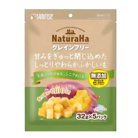 Sunrise Dog Treats Naturaha Soft  & Steamed Sweet Potatoes 160g