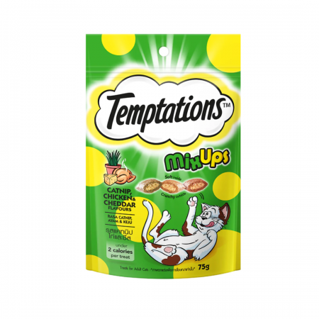 Temptations Mixups Catnip, Chicken & Cheddar 75g x4