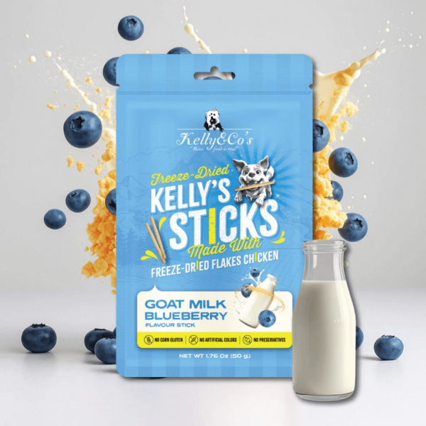 Kelly & Co's Dog Treats Freeze-Dried Stick Goat Milk 50g (3 packs)