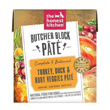 The Honest Kitchen Dog Butcher Block Pate Turkey Duck & Root Veggies 10.5oz