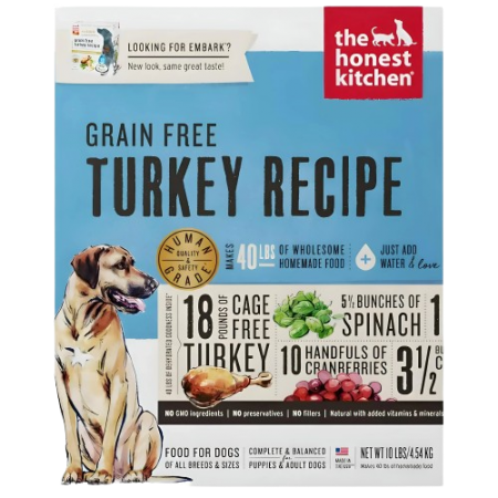 The Honest Kitchen Dog Dehydrated Grain-Free Turkey 10lbs