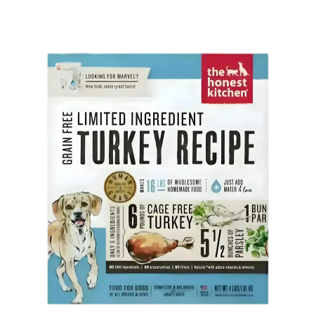The Honest Kitchen Dog Dehydrated Limited Ingred Turkey 4lbs