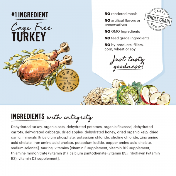 The Honest Kitchen Dog Dehydrated Whole-Grain Turkey 2lb