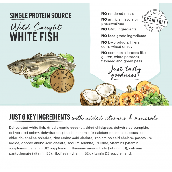 The Honest Kitchen Dog Dehydrated Limited Ingred Fish 10lbs